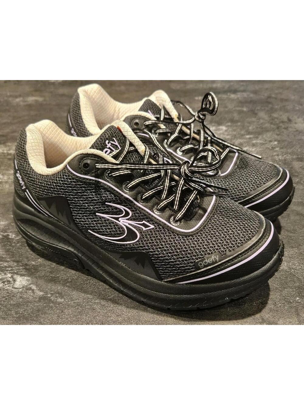 Gdefy Gravity Defyer Women's Trainers Shoes Size 9 Black Lavender